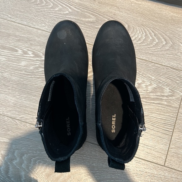 Sorel Emelie Zip Bootie Black sz 7 - Picture 5 of 7